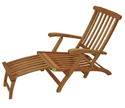DEGAMO Deckchair Maine mit Fussteil aus Eukalyptus Hartholz